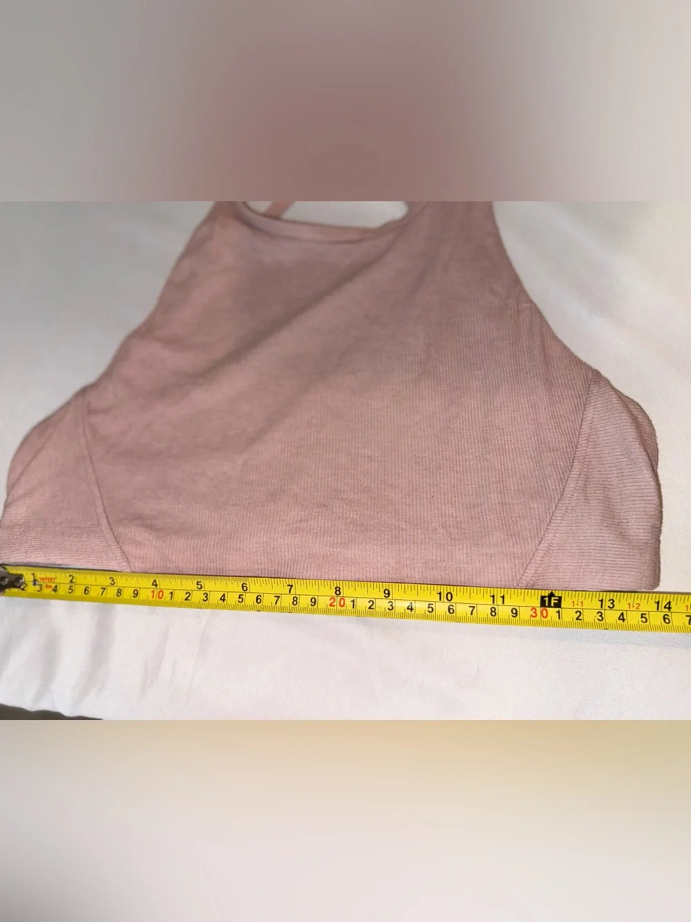Lululemon Women’s Mauve Pink Ribbed Crisscross BackHigh Neck Bralette Size 6/S